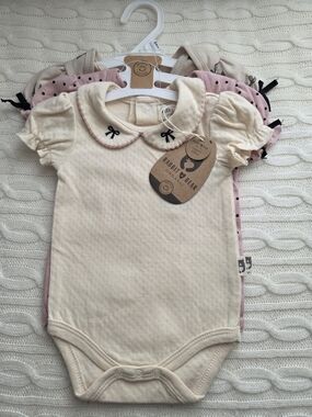 Rabbit + Bear Organic Baby 3 Set Bodysuit